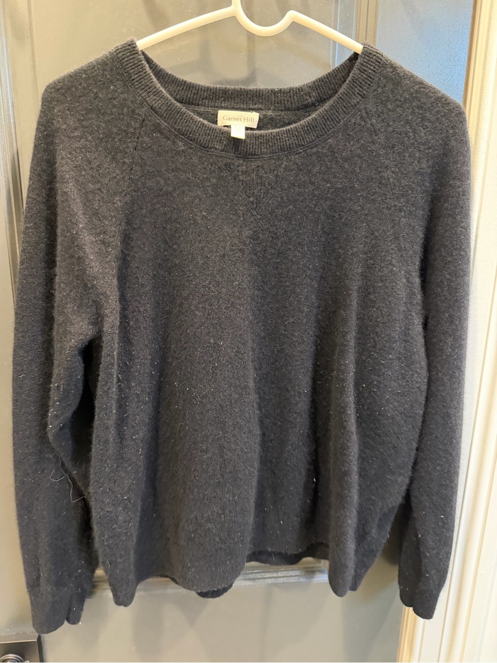 Garnet Hill Men's Charcoal Crewneck Sweater
